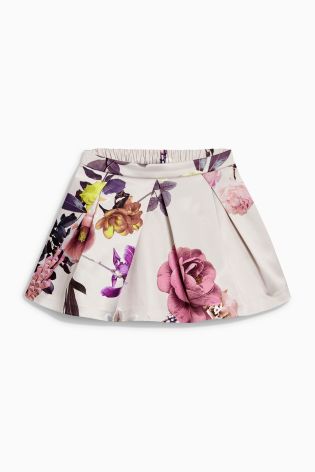 Cream Floral Prom Skirt (3mths-6yrs)